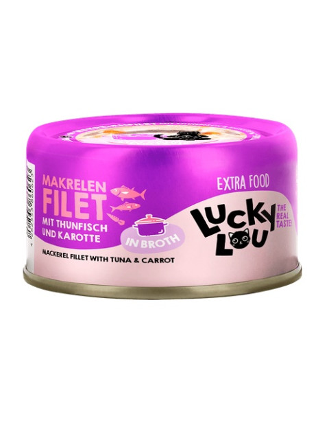 Lucky Lou Extrafood Makrela i tuńczyk w bulionie puszka 70g