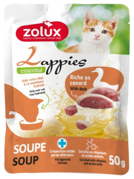 Zolux Lappies Przysmak dla kota - zupa z kaczką 50g