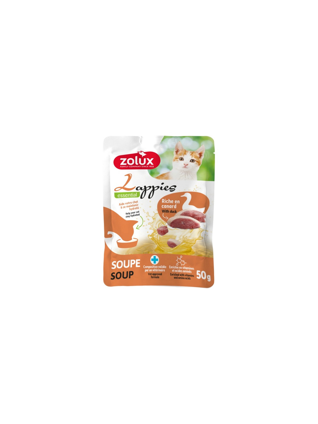Zolux Lappies Przysmak dla kota - zupa z kaczką 50g
