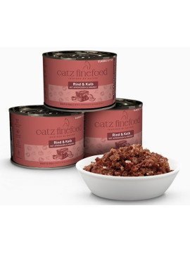 Catz Finefood Classic Kitten Wołowina i cielęcina (Kitten N.07) puszka 200g