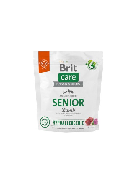 Brit Care Dog Hypoallergenic Senior Lamb 1 kg – Hipoalergiczna sucha karma z jagnięciną dla starszych psów wszystkich ras