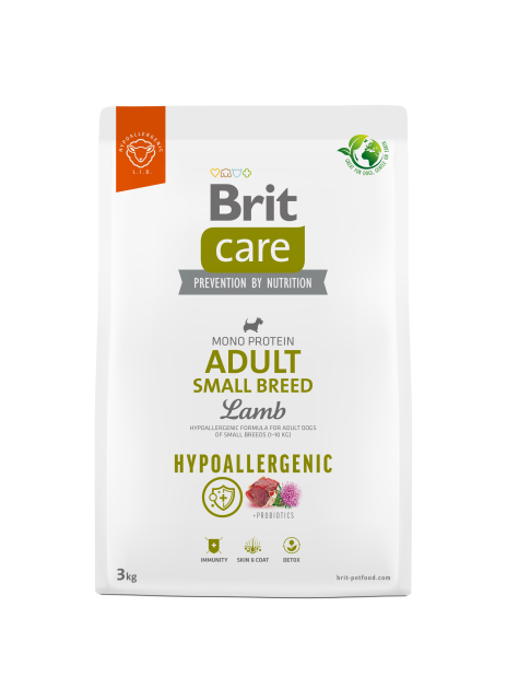 Brit Care Dog Hypoallergenic Adult Small Breed Lamb 3 kg – Hipoalergiczna sucha karma z jagnięciną