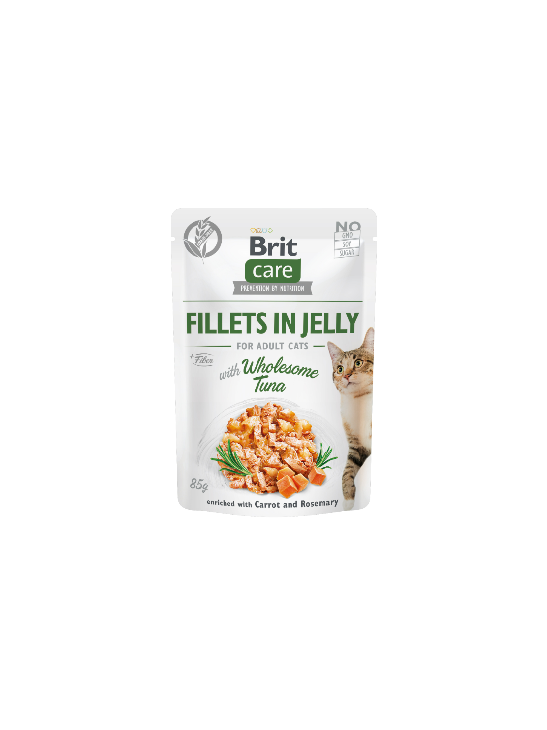 Brit Care Cat Fillets in Jelly Wholesome Tuna 85 g – Bezzbożowa mokra karma w galaretce z filetami z tuńczyka