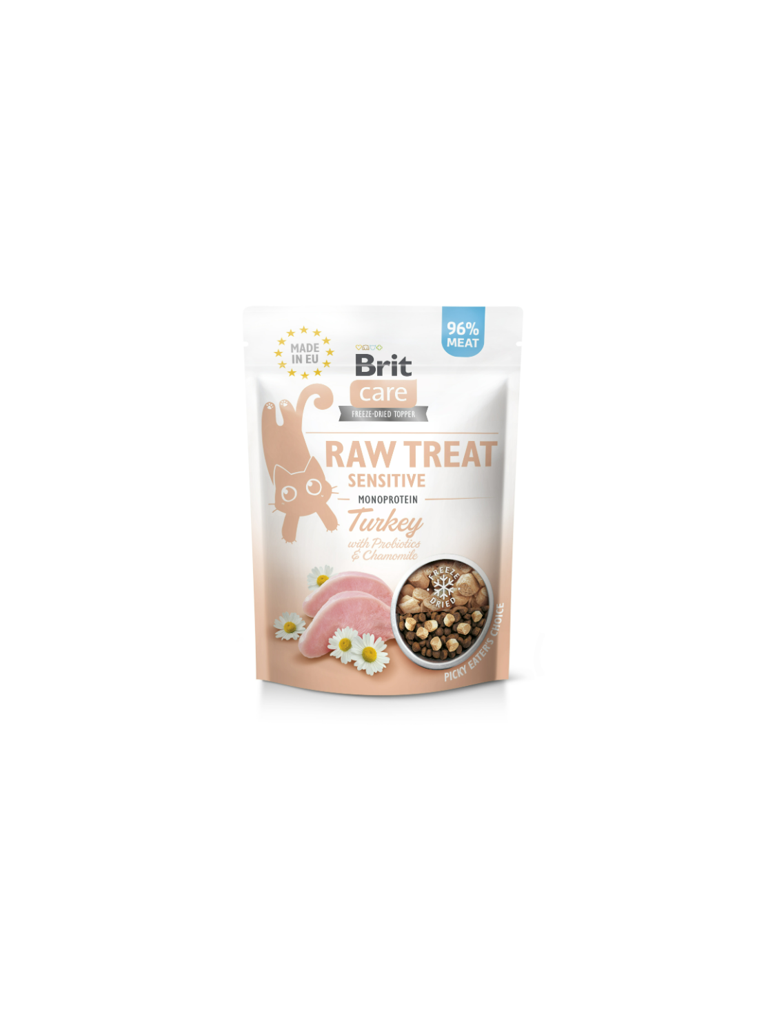Brit Raw Treat Cat Sensitive Turkey & Chicken 40 g – Liofilizowany funkcjonalny przysmak dla kotów
