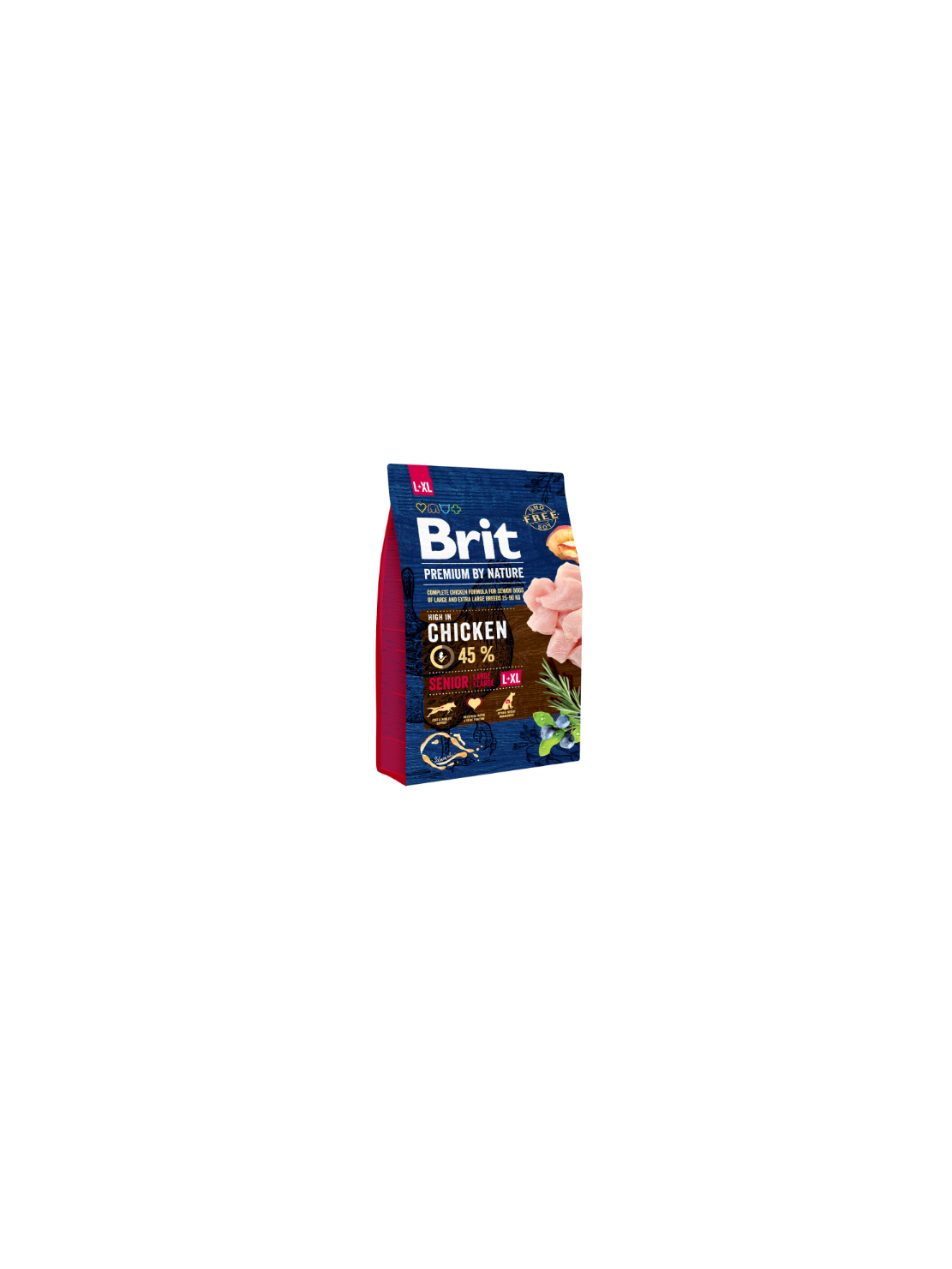 Brit Premium by Nature Senior L+XL 3 kg – Sucha karma z kurczakiem dla starszych psów ras dużych i olbrzymich