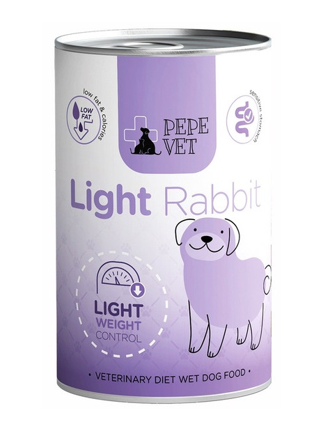 Paka Zwierzaka PEPE VET Light Rabbit puszka 400g
