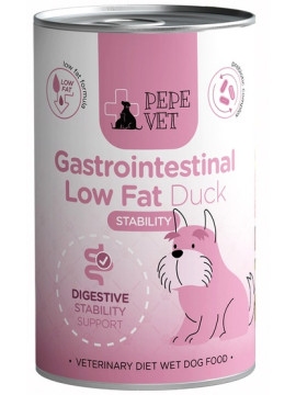 Paka Zwierzaka PEPE VET Gastrointestinal Low Fat Duck puszka 400g