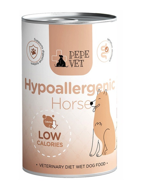 Paka Zwierzaka PEPE VET Hypoallergenic Horse puszka 400g