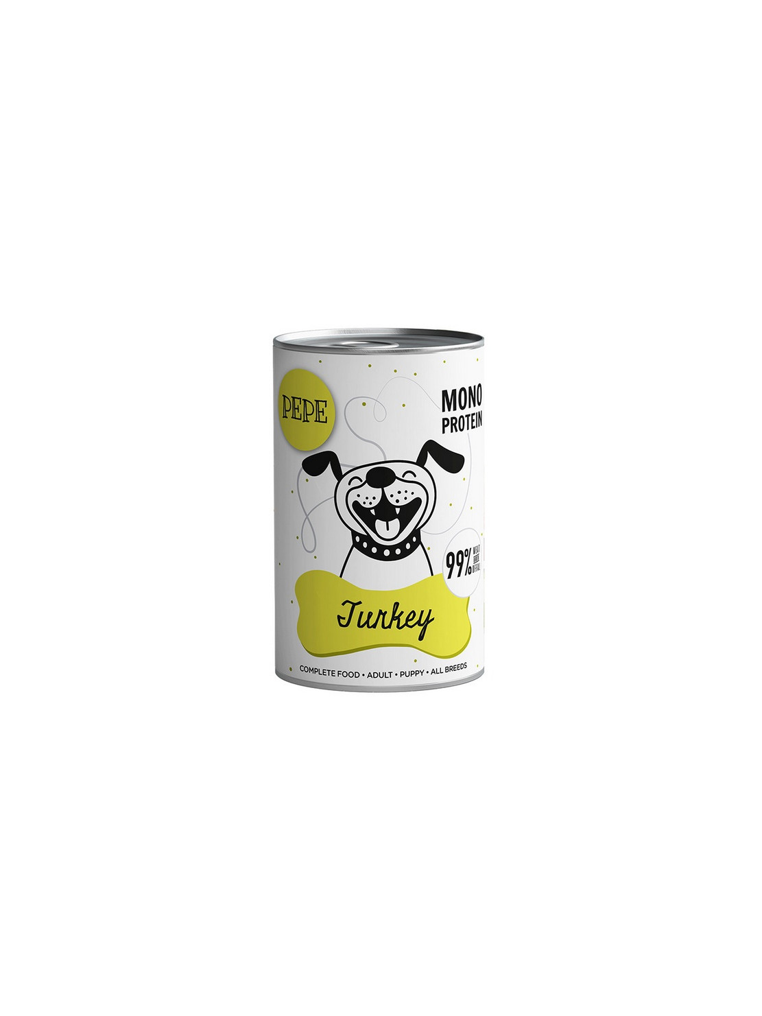 Paka Zwierzaka PEPE Turkey (indyk) puszka 400g
