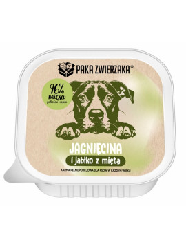 Paka Zwierzaka Jagnięcina i jabłko z miętą tacka 150g