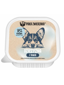 Paka Zwierzaka Dziczyzna i łosoś tacka 150g