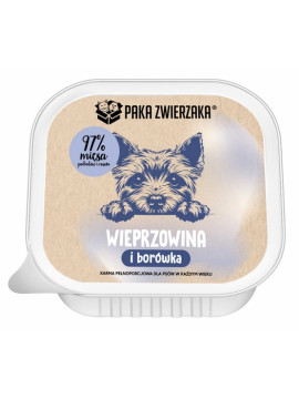 Paka Zwierzaka Wieprzowina z borówką tacka 150g