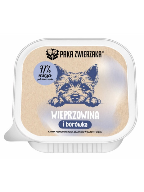 Paka Zwierzaka Wieprzowina z borówką tacka 150g