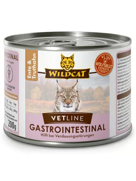 Wildcat VetLine Gastrointestinal Kaczka i indyk puszka 200g