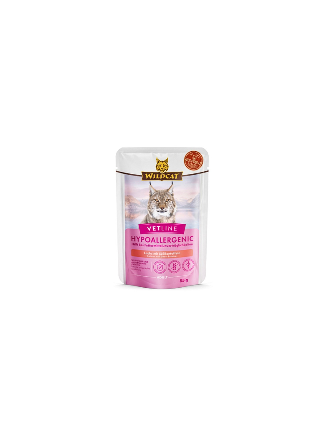 Wildcat VetLine Hypoallergenic Łosoś saszetka 85g
