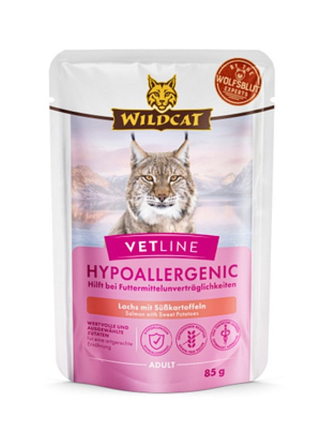 Wildcat VetLine Hypoallergenic Łosoś saszetka 85g