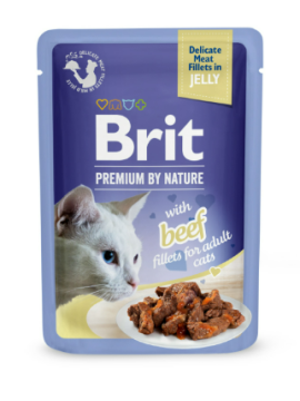 Brit Care Cat Fillets in Jelly Savory Beef 85 g...