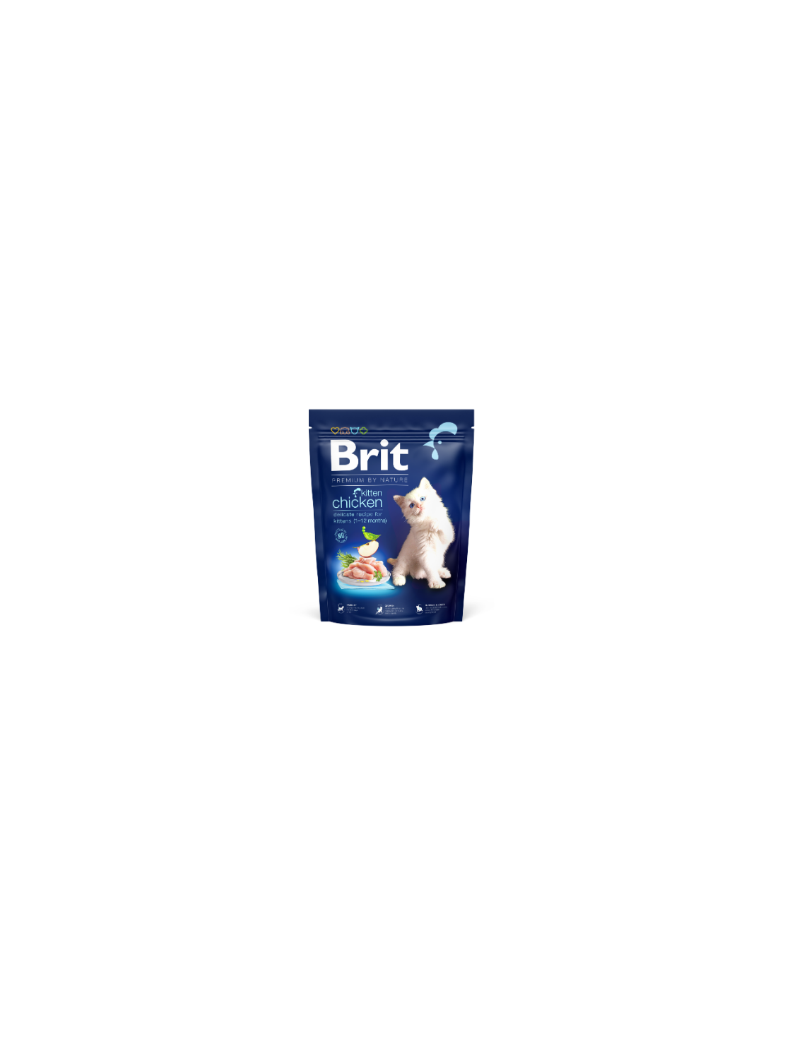 Brit Premium by Nature Cat Kitten Chicken 300 g – Kompletna sucha karma z kurczakiem dla kociąt, kotek ciężarnych
