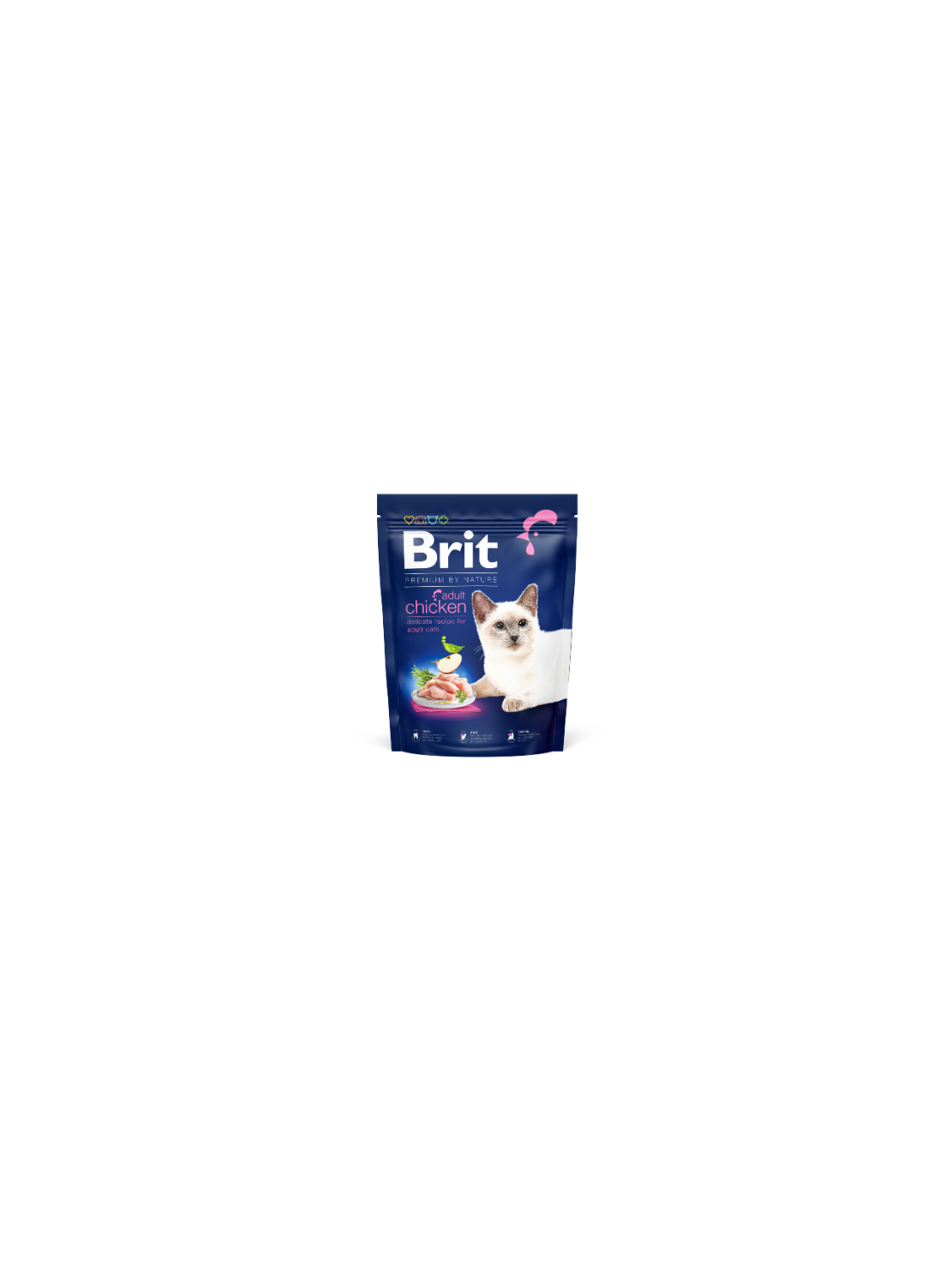 Brit Premium by Nature Cat Adult Chicken 300 g – Kompletna sucha karma z kurczakiem dla dorosłych kotów