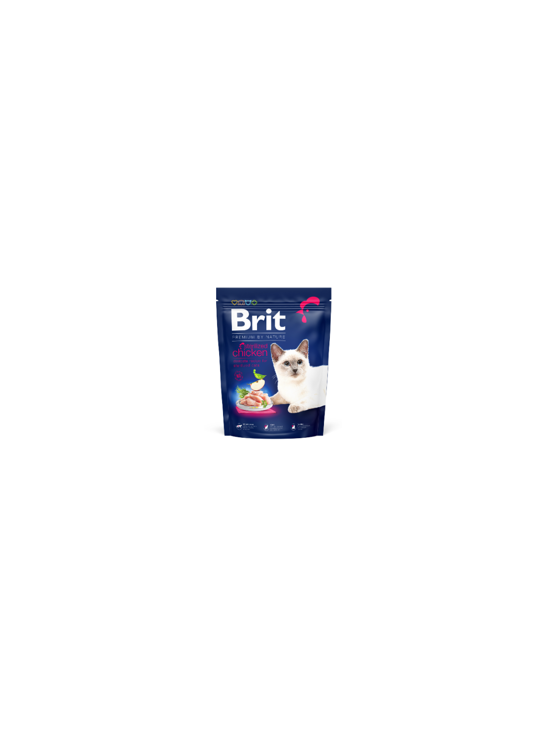 Brit Premium by Nature Cat Sterilized Chicken 300 g – Kompletna sucha karma z kurczakiem dla kotów sterylizowanych