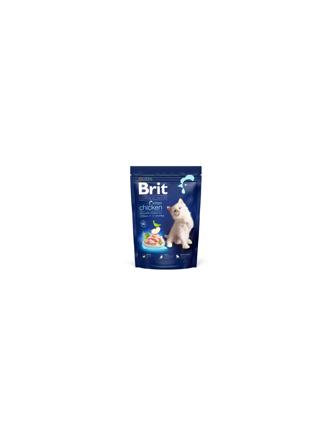 Brit Premium by Nature Cat Kitten Chicken 800 g – Kompletna sucha karma z kurczakiem dla kociąt, kotek ciężarnych