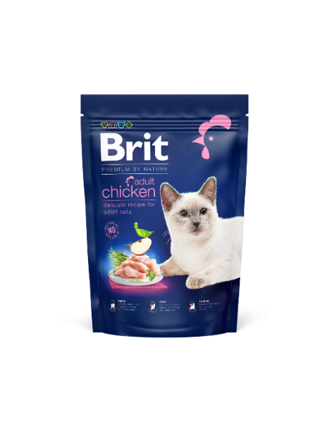 Brit Premium by Nature Cat Adult Chicken 800 g – Kompletna sucha karma z kurczakiem dla dorosłych kotów