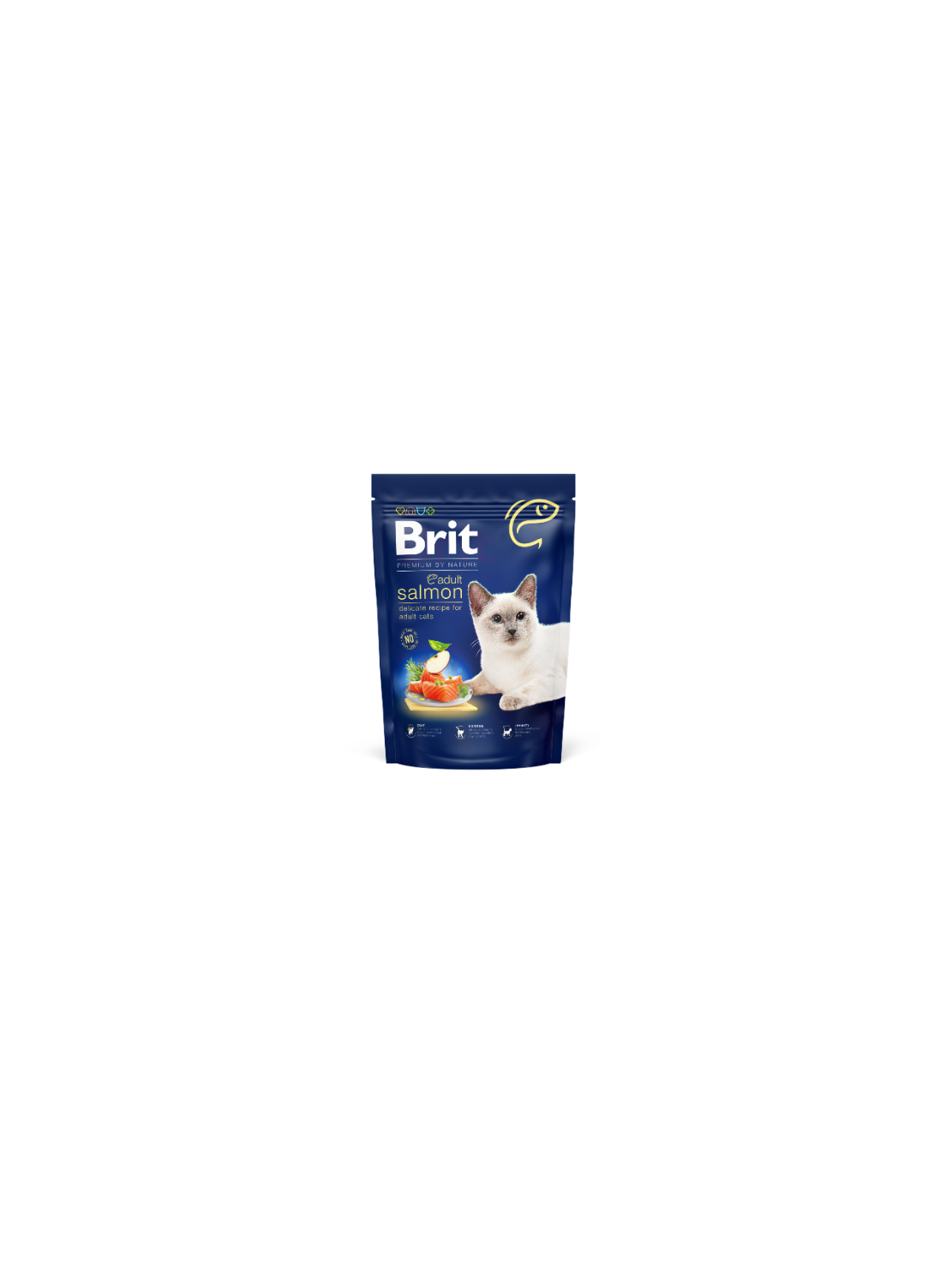 Brit Premium by Nature Cat Adult Salmon 800 g – Kompletna sucha karma z łososiem dla dorosłych kotów