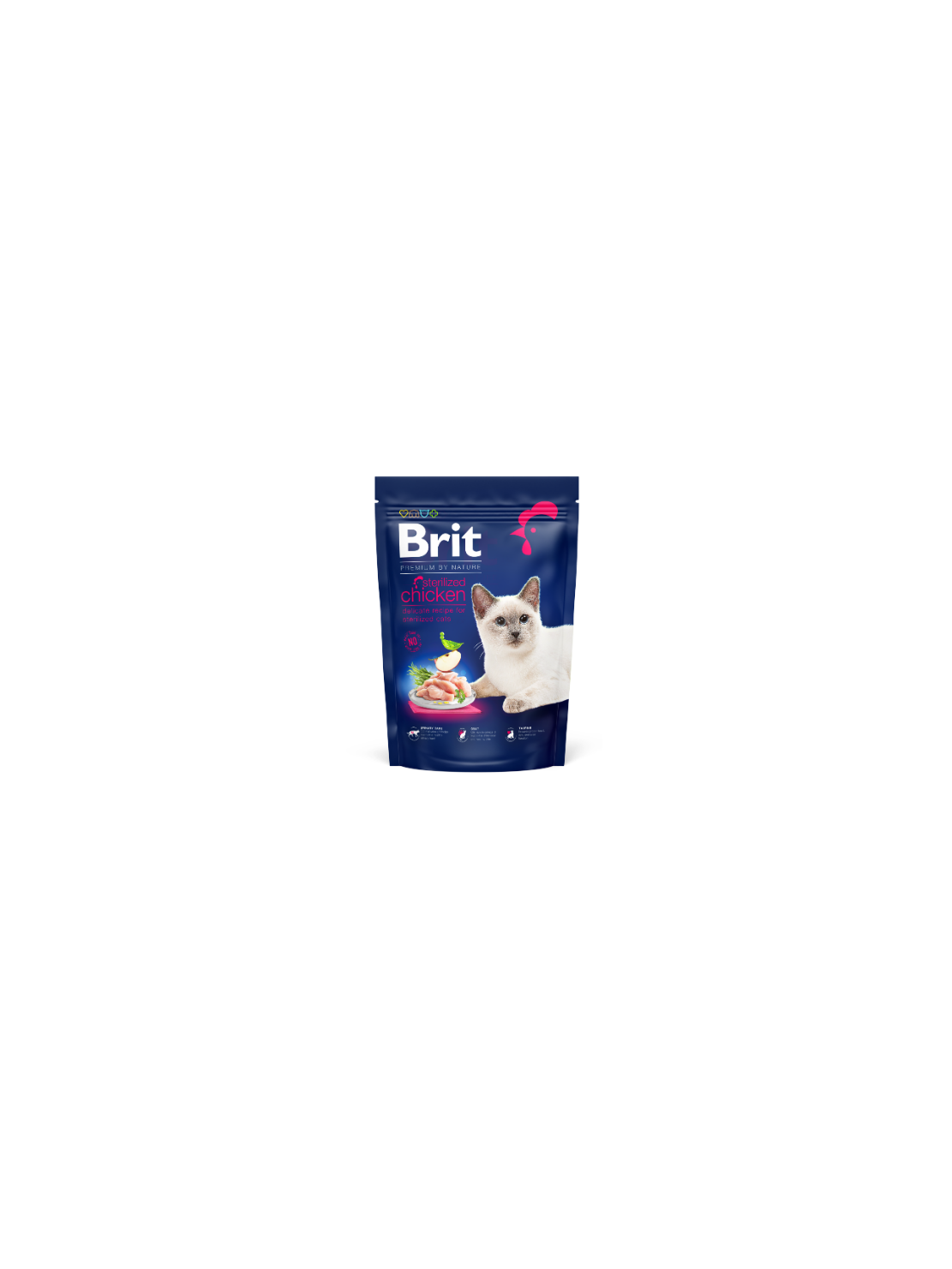 Brit Premium by Nature Cat Sterilized Chicken 800 g – Kompletna sucha karma z kurczakiem dla kotów sterylizowanych