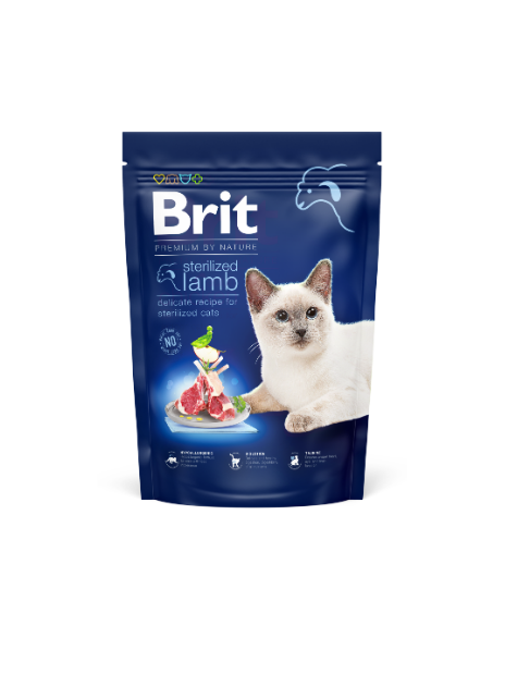 Brit Premium by Nature Cat Sterilized Lamb 800 g – Hipoalergiczna sucha karma z jagnięciną dla kotów sterylizowanych