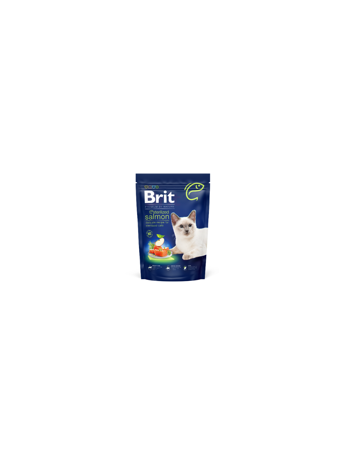 Brit Premium by Nature Cat Sterilized Salmon 800 g – Sucha karma z łososiem dla kotów sterylizowanych i kastrowanych