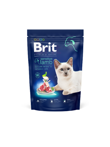 Brit Premium by Nature Cat Sensitive Lamb 800 g – Hipoalergiczna sucha karma z jagnięciną dla kotów