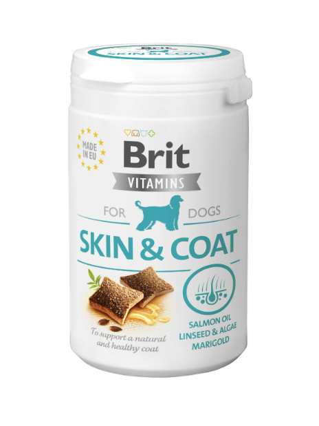Brit Vitamins Skin & Coat 150 g – Funkcjonalny przysmak na zdrową skórę i lśniącą sierść dla psów