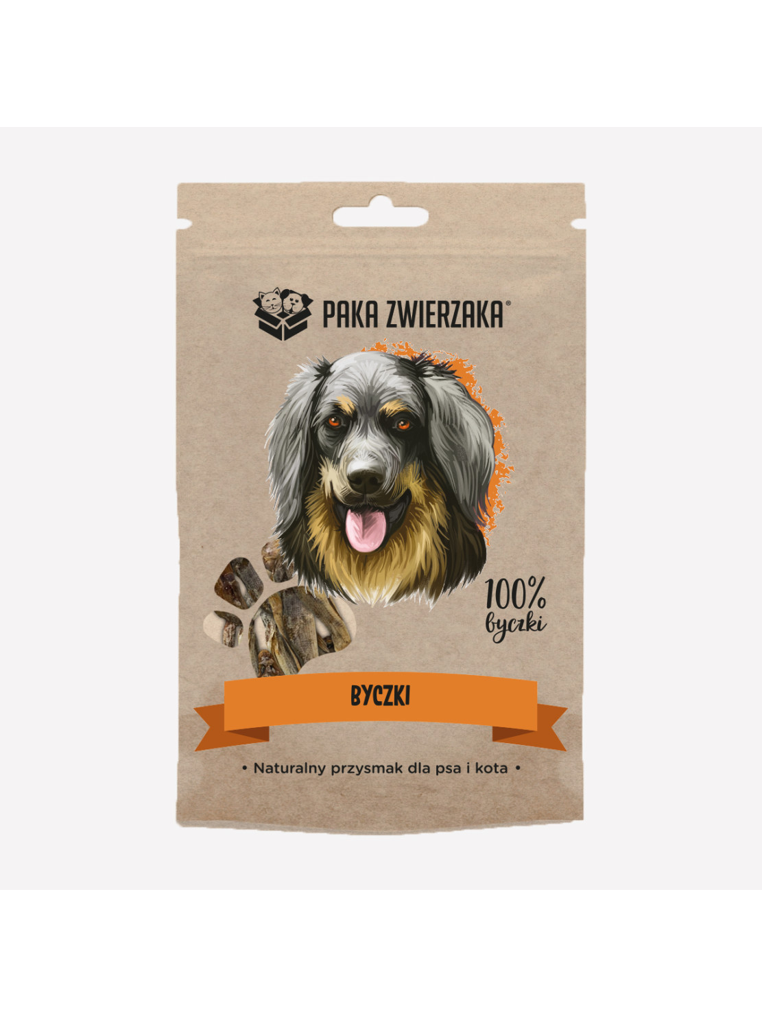 Paka Zwierzaka Suszone Byczki 100% 60 g – Naturalny, hipoalergiczny przysmak rybny dla psa i kota