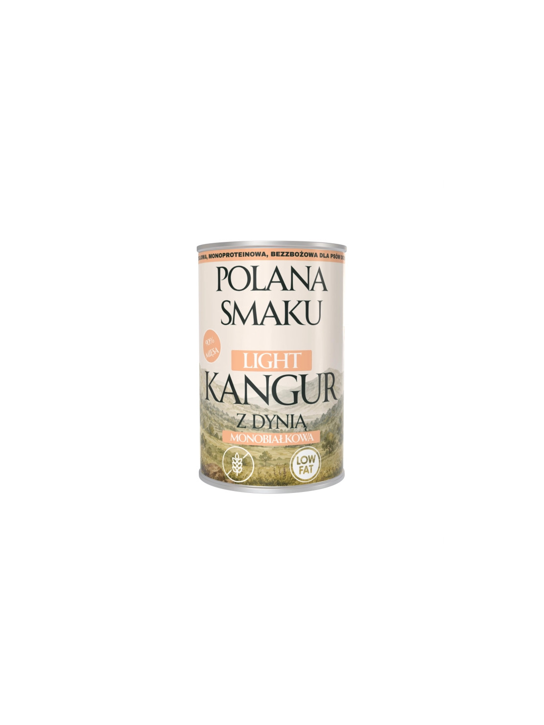 Polana Smaku Light Kangur z dynią 400 g – Pełnoporcjowa, niskotłuszczowa mokra karma dla psów z nadwagą, seniorów i alergików
