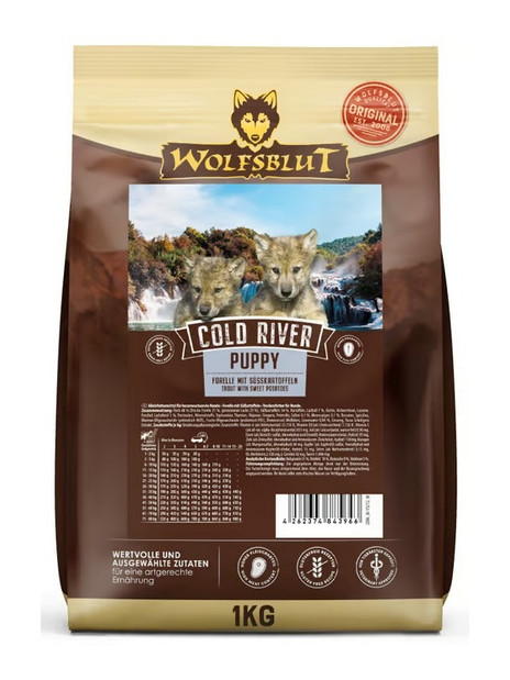 Wolfsblut Dog Cold River Puppy - pstrąg i bataty 1kg