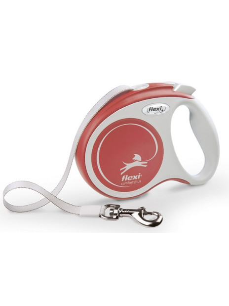 Flexi New Comfort Plus Smycz taśma S 5m jasnoczerwona