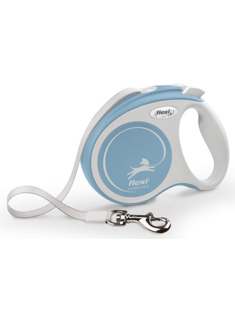 Flexi New Comfort Plus Smycz taśma S 5m jasnoniebieska