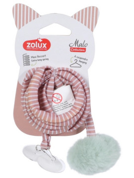 Zolux Zabawka zawieszana dla kota Pompon ze sprężyną Malo 80cm różowy
