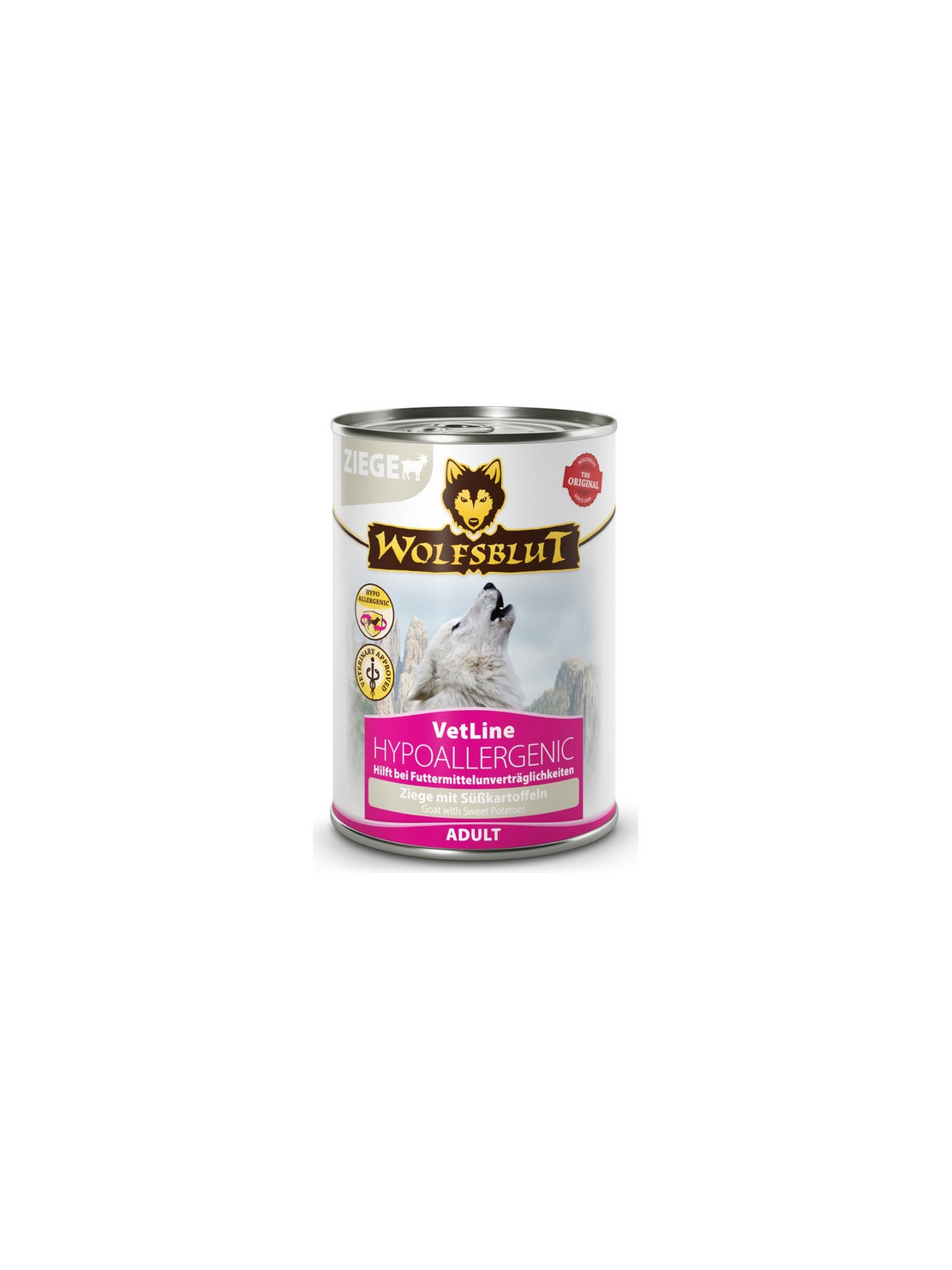 Wolfsblut Dog VetLine Hypoallergenic Goat - koza i bataty puszka 395g