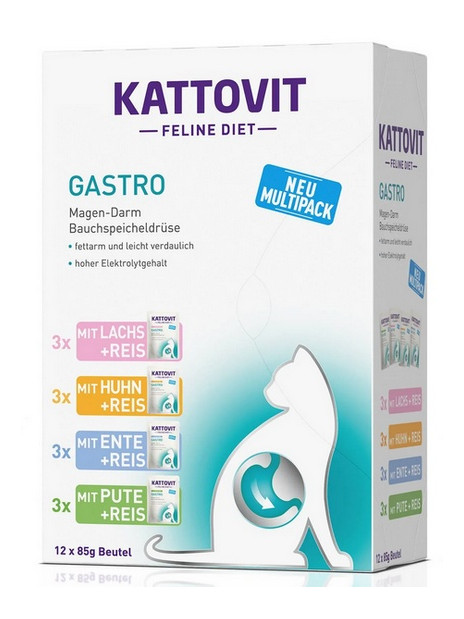 Kattovit Feline Diet Gastro Multipack saszetki 12x85g