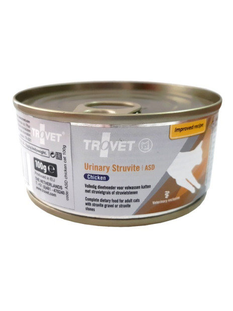Trovet ASD Urinary Struvite dla kota kurczak puszka 100g