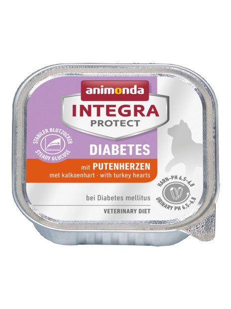 Animonda Integra Protect Diabetes dla kota - z sercami indyka tacka 100g
