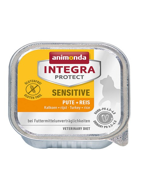 Animonda Integra Protect Sensitive dla kota - z indykiem i ryżem tacka 100g