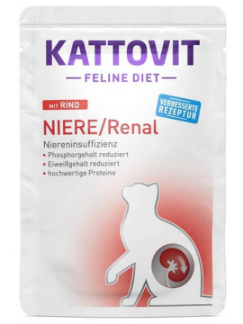 Kattovit Feline Diet Niere/Renal wołowina saszetka 85g