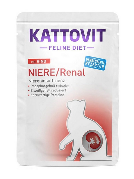 Kattovit Feline Diet Niere/Renal wołowina saszetka 85g