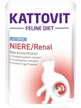 Kattovit Feline Diet Niere/Renal kaczka saszetka 85g