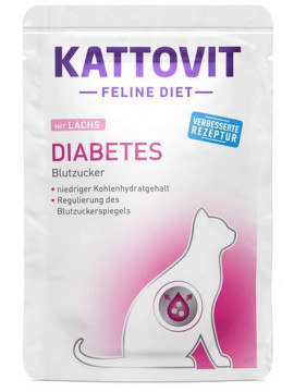 Kattovit Feline Diet Diabetes łosoś saszetka 85g