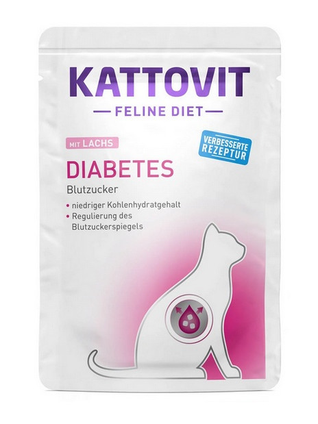Kattovit Feline Diet Diabetes łosoś saszetka 85g