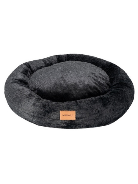 MIMIKO Pets Legowisko Shaggy okrągłe XL 75cm czarne
