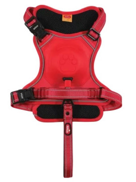 Zolux Szelki ze smyczą automatyczną Easyride XL czerwone